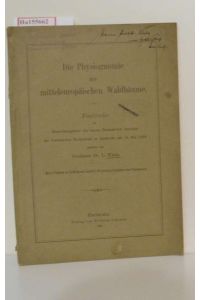 Die Physiognomie der mitteleuropäischen Waldbäume. Festrede/ Karlsruhe 1899.