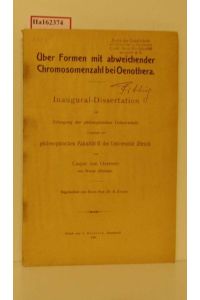 Über Formen mit abweichender Chromosomenzahl bei Oenothera. Dissertation/ Zürich.