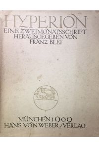 Hyperion.   - Eine Zweimonatsschrift. Neuntes / Zehntes [9./10.] Heft.