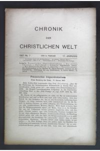 Preussisches Abgeordnetenhaus.   - Chronik der Christlichen Welt: 17. Jahrgang, Nr. 7.