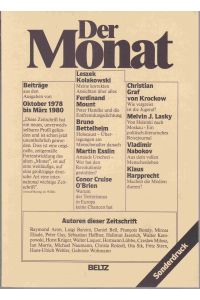 Der Monat. Sonderdruck aus den Ausgaben von Oktober 1978 bis März 1980
