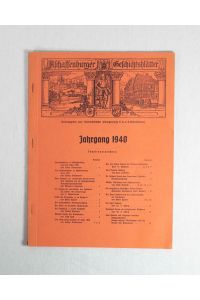Aschaffenburger Geschichtsblätter (Beilage zum Beobachter am Main), 32. Jahrgang (1940), Nr. 1-12 (komplett in Kartoneinband gebunden).