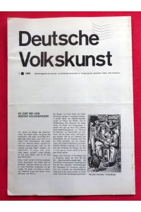 Deutsche Volkskunst Nr. 1 / 1965 (Mitteilungsblatt der Studien- und Arbeitsgemeinschaft zur Förderung der deutschen Volks- und Laienkunst)