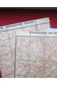 Strassenkarte von Süd-West-Bayern und den angrenzenden Staaten. [2 Faltkarten]