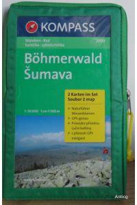 Böhmerwald / Sumava. 1 : 50 000. Wandern - Rad. 2 Karten im Set mit Naturführer D/CZ in Nylontasche.