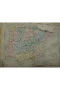 Orig. Landkarte Spain & Portugal 1860