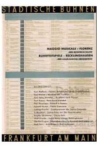 Programmheft Der kaukasische Kreidekreis der Städtischen Bühnen Frankfurt am Main aus dem Jahr 1955.