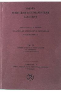 Arnobii adversus nationes, libri VII.   - Scriptorum ecclesiasticorum latinorum IV.