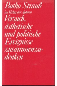 Versuch, ästhetische und politische Ereignisse zusammenzudenken. Texte über Theater 1967-1986