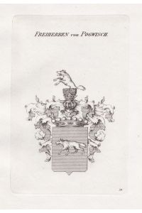 Freiherren von Pogwisch.  - Pogwisch Wappen Adel coat of arms Heraldik heraldry