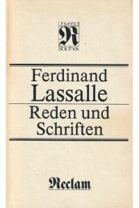 Reden und Schriften. [Herausgegeben von Hans Jürgen Friederici]. = Reclams Universal-Bibliothek Band 1192.