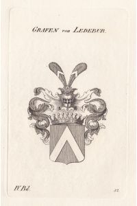 Grafen von Ledebur.  - Ledebuer Ledebour Wappen Adel coat of arms Heraldik heraldry