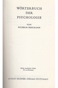 Wörterbuch der Psychologie.