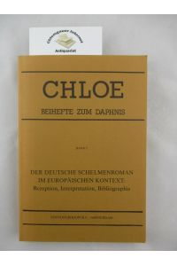 Der deutsche Schelmenroman im europäischen Kontext: Rezeption, Interpretation, Bibliographie.