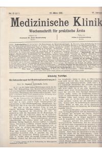 Wider die Homöopathie. IN: Med. Klin. , VI/ Nr. 13/S. 526-530, 1910, Br.