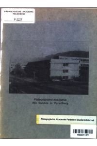 Studienordnung der pädagogischen Akademie des Bundes in Vorarlberg.