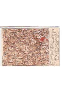 32025 Landkarten Ak Friedrichroda und Umgebung 1898