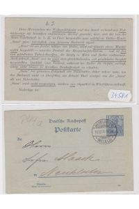 34581 Ganzsachen Postkarte P44a Zudruck Carl Dellwall Neu Kloster 1900