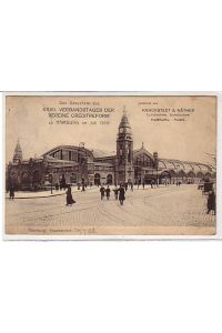 36016 Ak Hamburg Hauptbahnhof 27. Verbandstag 1908
