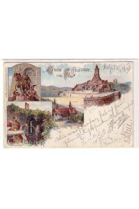 41405 Ak Lithographie Gruß vom Kyffhäuser 1899