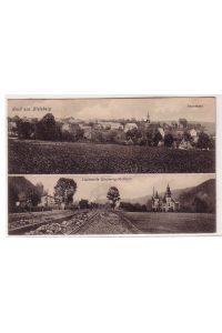 46136 Mehrbild Ak Gruß aus Gleisberg Panorama und Haltestelle 1909