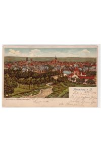 48520 Ak Lithographie Naumburg Saale Totalansicht 1900