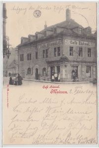 49412 Ak Meissen Café Hänsel 1898