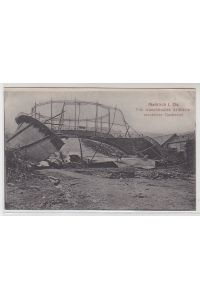 50311 Feldpost Ak Markirch im Elsass zerstörter Gaskessel 1915