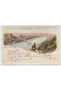 62518 Ak Lithographie Pirna Elbansicht 1899