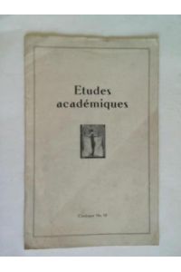 Etudes académiques. Catalogue No. 10