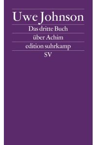 Das dritte Buch über Achim: Roman (edition suhrkamp)