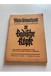 Mein Heimatland. 24. Jahrgang, 1937, Heft 3, , Heft Broschur