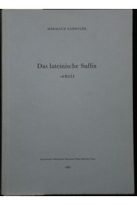 Das lateinische Suffix - ensis. Dissertation.