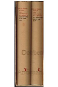 Das Dekameron des Giovanni Boccaccio. Zwei Bände im Schuber.   - Erster bis fünfter Tag und sechster bis zehnter Tag.