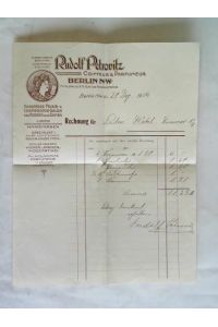 Rechnung für Linden Hotel Zimmer Nr. 9 vom 20. Dezember 1904