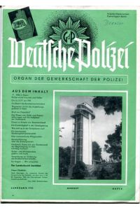 Deutsche Polizei. Organ der Gewerkschaft der Polizei. Ausgabe Niedersachsen. Jahrgang 1956. Heft 8. August.