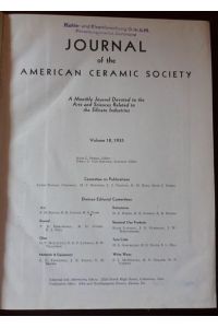 Journal of the American Ceramic Society. Volume 18, 1935.