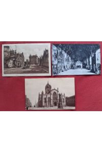 3 x Ansichtskarte AK Edinburgh // 1. St. Giles Cathedral // 2. Banqueting Hall Castle // 3. Holyrood and Abbey Strand Old Edinburgh (Kunstpostkarte nach Kinncar)