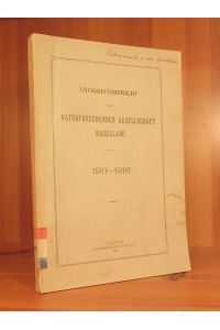 Tätigkeitsbericht der Naturforschenden Gesellschaft Baselland 1911 - 1916.