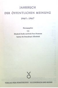 Jahrbuch der öffentlichen Meinung 1965-1967.