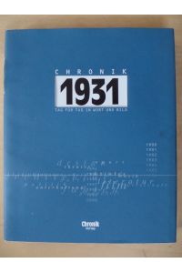 Chronik 1931 - Tag für Tag in Wort und Bild