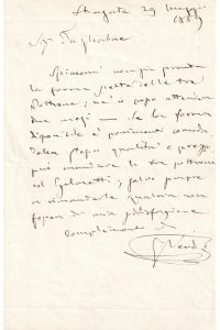 Komponist (1813-1901). Eigenh. Brief mit U.