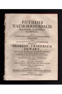 Phthisis Haemorrhoidalis illustri exemplo illustrata