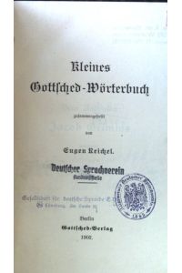 Kleines Gottsched-Wörterbuch.