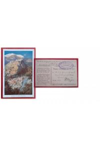 Ansichtskarte Ak; gleichzeitig: Schüler-Mitgliedskarte Nr. 141 Schuljahr 1930/31 (Klausen mit Säben (Südtirol) - Vom Feinde geraubt. Vergeßt seiner nicht)