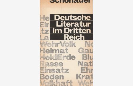Deutsche Literatur im Dritten Reich.   - Versuch einer Darstellung in polemisch-didaktischer Absicht.