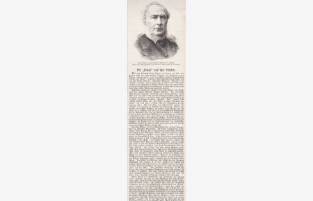 Enkel von John Walter, dem Gründer der Times. Brustbild mit einem Artikel Die Times und ihre Fürsten auf einem Blatt.