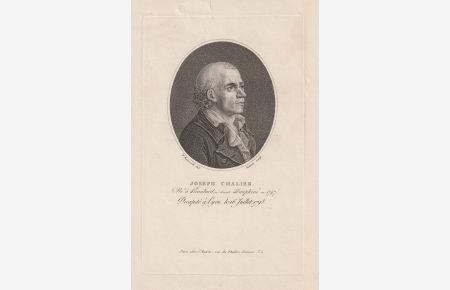 Joseph Chalier. Kupferstich-Porträt von Gautier nach Bonneville.