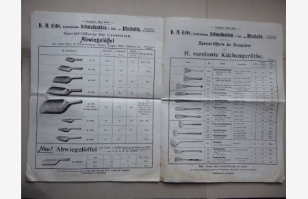 Special-Preisliste über Kohlenlöffel, Ofenhaken, Militär-Artikel etc. Ausgabe: Mai 1900 (45. Geschäftsjahr.