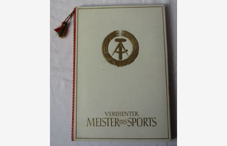 DDR Urkunde Verdienter Meister des Sports 1973 R. Weißig Körperkultur (122879)